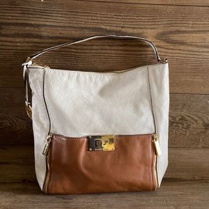 Michael Kor’s Cream and Camel Hobo Purse
